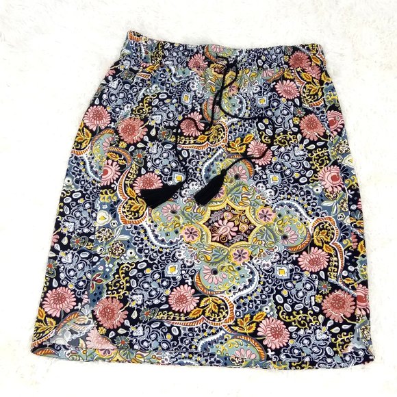 NWT LOFT Floral Paisley Print Skirt Small - Picture 1 of 12